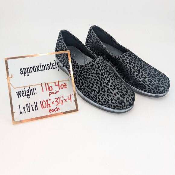 Bliss Slip On Wedge SAS Shoes Black Leopard US Womens 9 Wide Width $149 MSRP - Picture 10 of 11